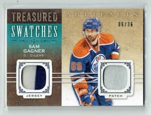 14-15 UD Artifacts Treasured Swatches  Sam Gagner  /36  Patch--Jersey