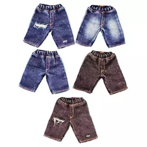1:12 Scale Male Action Figure Denim Shorts Doll Dressing Decoration Kids Role - Picture 1 of 29