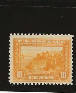 US Scott #400 mint light hinged 10c orange yel Panama-Pacific Expo 1913, og f/vf - Picture 1 of 2