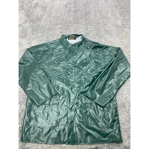 LaCrosse Jacket Mens Large Green Water Resistant PVC Lined Chore Rain Coat - Picture 1 of 8