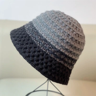 NEW Womens Ladys Warm Bucket Hat Cotton Knitted Cap Multicolor Fisherman Caps - Image 1 of 4