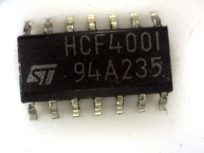 10x HCF4001BM SGS 4001 Quad 2 input NOR SO14 HCF4001 ST - Image 1 of 2