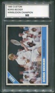 Custom 1985 Boris Becker Wimbledon Champion Tennis Card