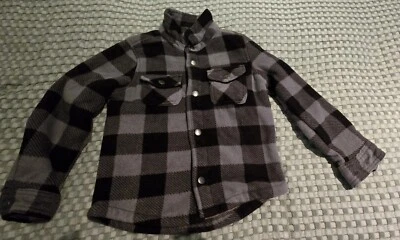 Eddie Bauer Niños Sherpa Forrado Frontal A Presión Camisa a Cuadros Chaqueta Talla 6/7 Nueva Foto 1 de 3