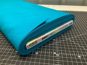 Cyan - Kona 100% Cotton Solids by Robert Kaufman - Picture 1 of 2
