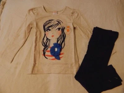 NWT 4 4T GYMBOREE MOD ABOUT ORANGE RV $40 TOP & LEGGINGS - Image 1 of 2