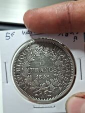 5 francs argent Hercule 1848 A  argent 