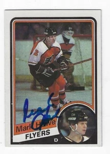 Autogrammkarte Mark Howe Philadelphia Flyers 1984-85 Topps #118 mit Echtheitszertifikat - Bild 1 von 1