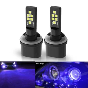 2x 881 880 LED Bulbs Fog Driving Lights DRL Lamp Blue Purple High Power - Picture 1 of 11