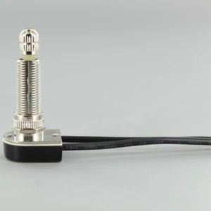 INTERRUPTOR DE DOSEL GIRATORIO NÍQUEL DE CIRCUITO ÚNICO 1/8" PIEZA DE LÁMPARA DE VÁSTAGO NUEVO 577NJG - Imagen 1 de 6
