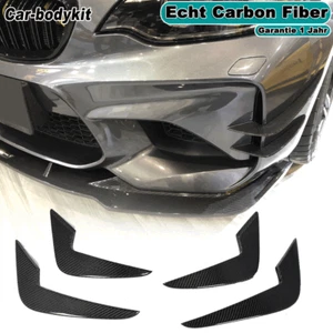 4 aletas de carbono Canards divisor alerón delantero aletas labio para BMW F87 M2 16-17 - Imagen 1 de 14