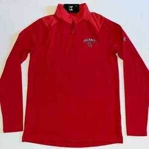 S University of Cincinnati Bearcats UC Under Armour 1/4 Zip Shirt red mens $65 - Picture 1 of 9