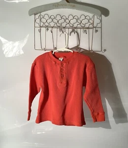 Gap Kids Orange Waffle Shirt Size XS Ages 3-4 - Picture 1 of 6