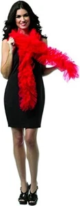 Lot 6 pack RED BOAS Rasta Imposta Women's Ruffled Halloween Costume Bachelorette - Picture 1 of 1
