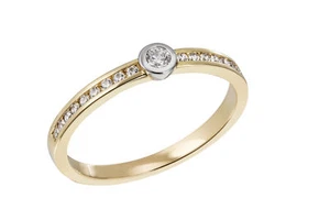 Goldmaid Damen-Ring 585 /- Bicolor 19 Zirkonia weiß NEU - Bild 1 von 2