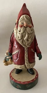 1988 House of Hatten 16” Santa W/ Goose In Basket Teddy Bear - Picture 1 of 9