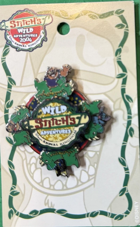 DISNEY PIN LE STITCH WILD ADVENTURES 2004 TRICERATOPS ANIMAL KINGDOM LILO NEW - Image 1 of 3