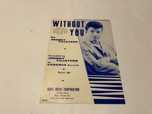 1961 JOHNNY TILLOTSON Noten "Ohne Dich" - Bild 1 von 1