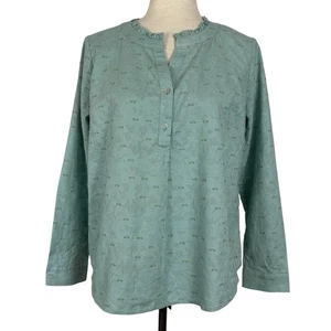 Top Jill Mujer Pequeño Pequeño Verde Salvia Floral Encaje Volantes Casa Campesino Boho - Imagen 1 de 13