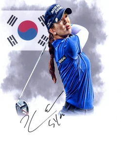 Foto de golf Sei Young Kim LPGA estrella autografiada a mano 8x10 Seúl Corea x - Imagen 1 de 1