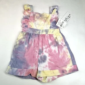 Pippa und Julie Kleinkind Mädchen Kleinkind Batik Denim Strampler weites Bein 18 Monate Neu mit Etikett - Bild 1 von 5