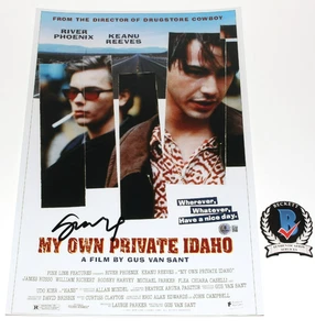 DIRETTORE GUS VAN SANT FIRMATO MY OWN PRIVATE IDAHO 12x18 POSTER FILM BECKETT COA - Foto 1 di 4