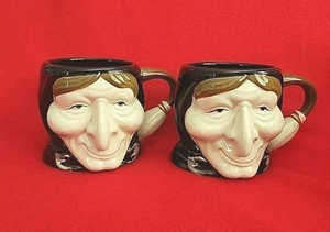 Williams Sonoma Bruja Con Mango de Escoba Figura Taza 2024 Halloween Juego de 2 - Imagen 1 de 5