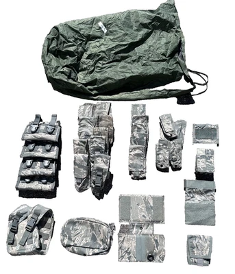 US Airforce Usaf Abu Molle Pouches Set 32 teile Digital Tigerstripe Camouflage - Bild 1 von 4