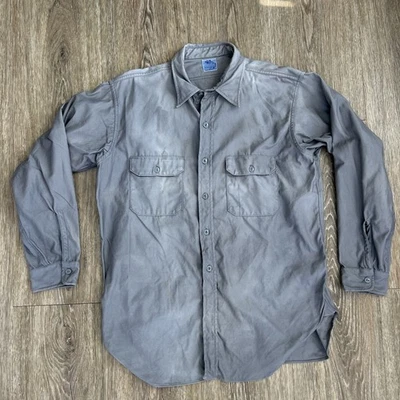 1950’s Hercules Sears Mountain Cloth  Sanforized REEVES Work Shirt Sanforized L - Image 1 of 4