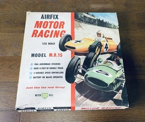 1950s/60s Vintage AIRFIX Motor Racing Slot Car Track Set - Model M.R.15 Boxed - Picture 1 of 15