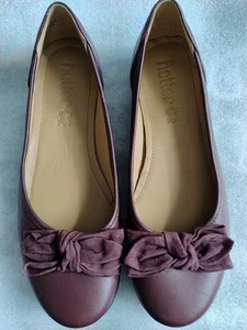 Hotter Jewel Size 6.5 UK Burgundy Suede & Leather Shoes Comfort Flats New - Picture 1 of 5