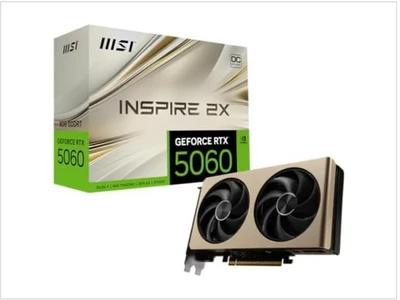 NEW MSI GeForce RTX 5060 Inspire 2X OC Graphics Card 8GB GDDR7 NVIDIA Blackwell - Image 1 of 4