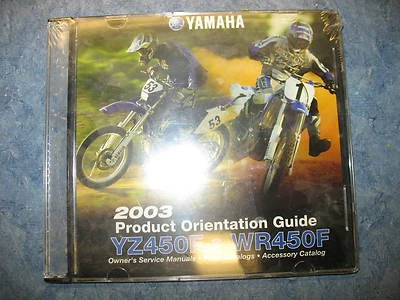 Yamaha YZ45 WR450 F 2003 B NUEVA GUÍA DE ORIENTACIÓN DEL PRODUCTO CD ROM YZ450F WR450F 03 Foto 1 de 3