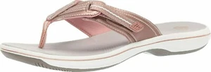 Clarks Women's Brinkley Jazz Flip-Flop / Rose Gold-Tone / size 7 - Picture 1 of 7