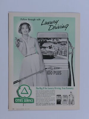 Cities Service Gas Pump 1958 Dodge Vintage Golf Original Print Ad 8.5 x 11" - Image 1 of 4