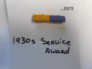 1930er BLAU & GELBE DIENSTAUSZEICHNUNG ANSTECKNADEL D575 - Bild 1 von 1
