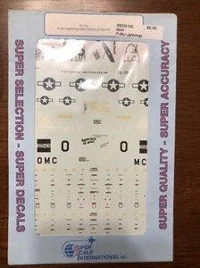 Superscale Decals 72755 1/72 scale P-38J Lightnings 20th FG/55th & 79th FS - Picture 1 of 3