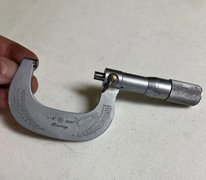 Micrómetro exterior de carburo Mitutoyo 1-2" 101-118 .0001" calibrado con 1" estándar - Imagen 1 de 9