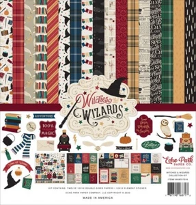 ECHO PARK COLLECTION KIT - WITCHES & WIZARDS - 12" X 12" - 12 SHEETS + STICKERS - Picture 1 of 14