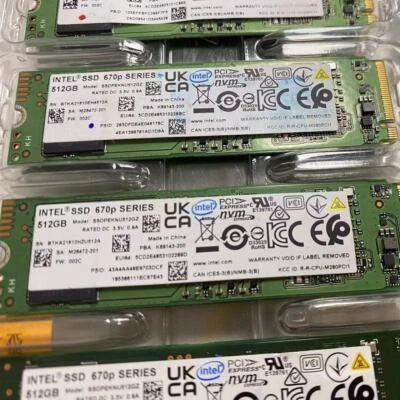 512GB SSD M.2 INTEL 670P SERIES SSDPEKNU512GZ PCIE Solid State Drive EW:002C - Image 1 of 4