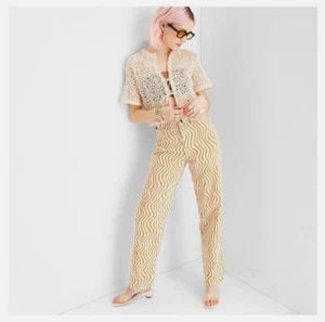 Jeans donna gamba dritta Future Collective con Alani Noelle 6 - crema/giallo - Foto 1 di 3