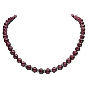 Collar Lily Treacy 9-10mm Negro Perla Agua Dulce Ada Strand 18" Boda Novia - Imagen 1 de 4