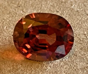 Red Zircon Brilliant Stone - Very Best Grade 9x7x4.6mm Oval 3.0 ct Earth Mined - Picture 1 of 11