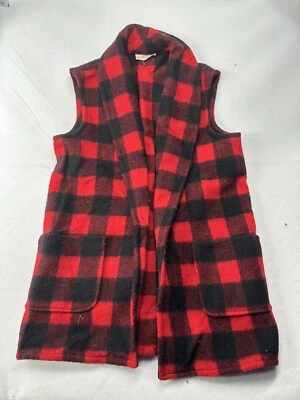 Chaleco de Lana Echo Vintage Talla XL Rojo Negro CB13 Foto 1 de 4