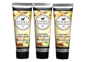 3x DIONIS ZIEGENMILCH HANDCREME Beruhigt & Trockene Hände Spendet Feuchtigkeit 1,0 oz/28 g. EA - Bild 1 von 1