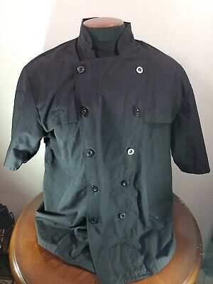 Cook Cool By Happy Chef Shirt Mens Large Black Polyester Blend Cooking Chef... • 10.40$