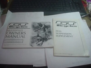 GT Multispeed Owner's Manual and Full Suspension Supplement books - Picture 1 of 4