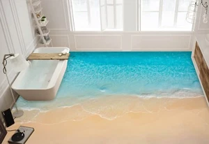 3D Ocean Beach G870 Floor WallPaper Murals Wall Print Decal AJ Honey 2023 - Picture 1 of 5