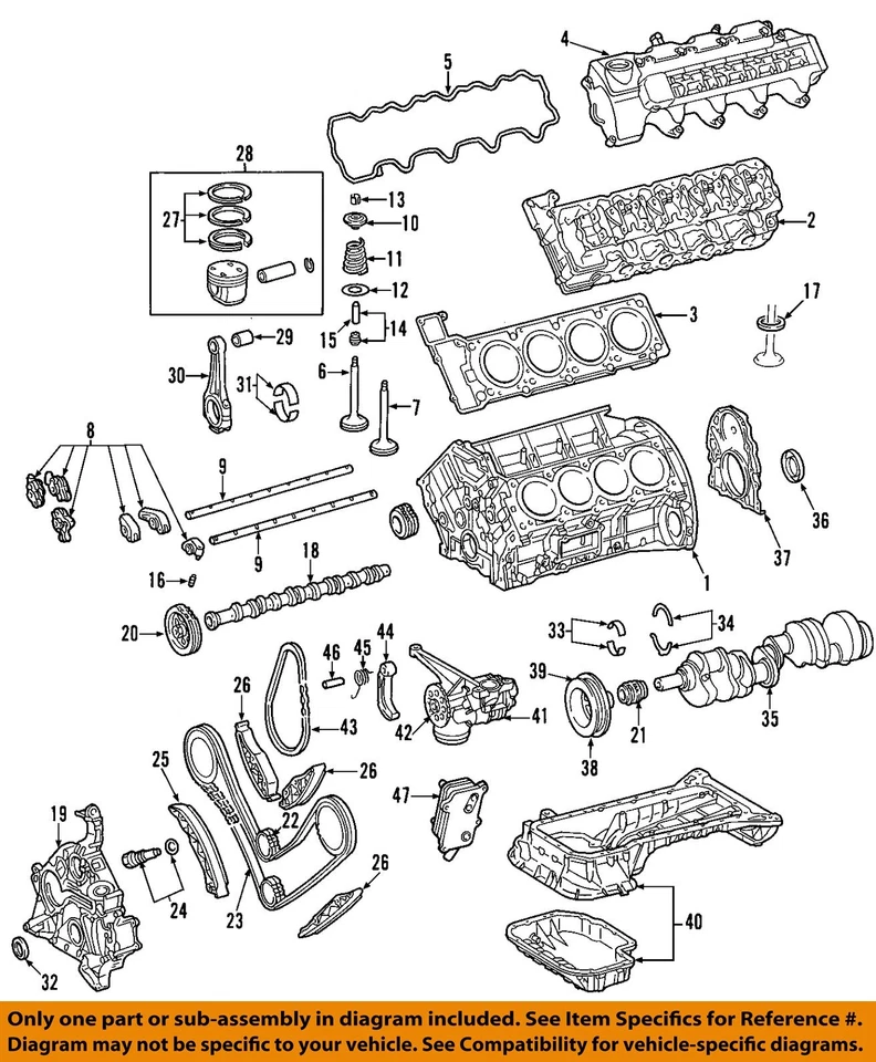 MERCEDES OEM 98-11 C55 AMG Motor Piezas-Cubierta Válvula 1130100430 Foto 1 de 1