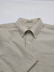 Cutter Buck Men's Dress shirt Button Up Large Light Green with pockets - Picture 1 of 7